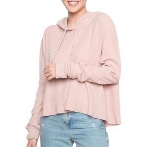 Brandy Melville Pink Cropped Sweatshirt